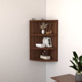 Corner wall shelf brown oak 30x31.5x60 cm by vidaXL, Shelves and shelves - Ref: Foro24-339542, Price: 43,99 €, Discount: %