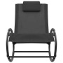 Lounger with steel pillow and black textilene by vidaXL, Loungers - Ref: Foro24-317583, Price: 72,99 €, Discount: %