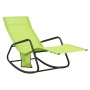 Steel and green textilene sun lounger by vidaXL, Loungers - Ref: Foro24-317594, Price: 72,78 €, Discount: %