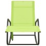 Steel and green textilene sun lounger by vidaXL, Loungers - Ref: Foro24-317594, Price: 72,78 €, Discount: %