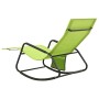 Steel and green textilene sun lounger by vidaXL, Loungers - Ref: Foro24-317594, Price: 72,78 €, Discount: %