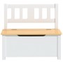 Kinder-Aufbewahrungsbank MDF weiß und beige 60x30x55 cm von vidaXL, Möbelsets für Babys und Kleinkinder - Ref: Foro24-10408, ...