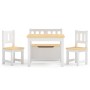 Children's table and chairs 4 pieces white and beige MDF by vidaXL, Baby and Toddler Furniture Sets - Ref: Foro24-10412, Pric...