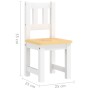 Kindertisch und Stühle 4 Stück weiß und beige MDF von vidaXL, Möbelsets für Babys und Kleinkinder - Ref: Foro24-10412, Preis:...