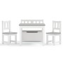 Children's table and chairs 4 pieces MDF white and gray by vidaXL, Baby and Toddler Furniture Sets - Ref: Foro24-10411, Price...