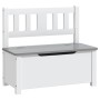 Kindertisch und Stühle 4 Stück MDF weiß und grau von vidaXL, Möbelsets für Babys und Kleinkinder - Ref: Foro24-10411, Preis: ...