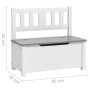 Kindertisch und Stühle 4 Stück MDF weiß und grau von vidaXL, Möbelsets für Babys und Kleinkinder - Ref: Foro24-10411, Preis: ...