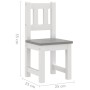 Children's table and chairs 4 pieces MDF white and gray by vidaXL, Baby and Toddler Furniture Sets - Ref: Foro24-10411, Price...