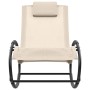 Sun lounger with cream-colored steel frame and textilene pillow. by vidaXL, Loungers - Ref: Foro24-317585, Price: 73,39 €, Di...