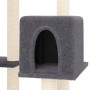 Rascador para gatos con postes de sisal gris oscuro 145 cm de vidaXL, Mobiliario para gatos - Ref: Foro24-171532, Precio: 87,...