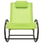 Lounger with steel pillow and green textilene by vidaXL, Loungers - Ref: Foro24-317586, Price: 72,99 €, Discount: %