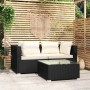 3-teiliges Gartenmöbel-Set und schwarze synthetische Rattankissen von vidaXL, Gartensets - Ref: Foro24-317488, Preis: 239,46 ...