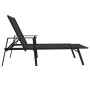 Steel and black textilene fabric sun lounger by vidaXL, Loungers - Ref: Foro24-317595, Price: 136,54 €, Discount: %