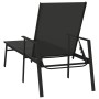 Steel and black textilene fabric sun lounger by vidaXL, Loungers - Ref: Foro24-317595, Price: 136,54 €, Discount: %