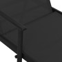 Steel and black textilene fabric sun lounger by vidaXL, Loungers - Ref: Foro24-317595, Price: 136,54 €, Discount: %