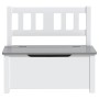 Children's storage bench MDF white and gray 60x30x55 cm by vidaXL, Baby and Toddler Furniture Sets - Ref: Foro24-10407, Price...