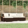 4-teiliges Gartenmöbel-Set und braune synthetische Rattankissen von vidaXL, Gartensets - Ref: Foro24-317501, Preis: 288,43 €,...