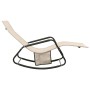 Steel and cream textilene fabric sun lounger by vidaXL, Loungers - Ref: Foro24-317593, Price: 72,78 €, Discount: %