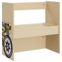 Kindertisch und Stühle, 3-teilig, MDF, Offroad-Auto-Design von vidaXL, Möbelsets für Babys und Kleinkinder - Ref: Foro24-1040...