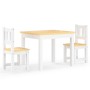 Mesa y silla infantil 3 pzas MDF blanco y beige de vidaXL, muebles para bebés y niños pequeños - Ref: Foro24-10410, Precio: 8...