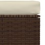 Garden footstool and brown synthetic rattan cushion 70x70x30cm by vidaXL, Modular outdoor sofas - Ref: Foro24-317503, Price: ...