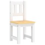 Mesa y silla infantil 3 pzas MDF blanco y beige de vidaXL, muebles para bebés y niños pequeños - Ref: Foro24-10410, Precio: 8...