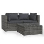 3-piece garden furniture set and gray synthetic rattan cushions by vidaXL, Garden sets - Ref: Foro24-317510, Price: 239,07 €,...