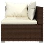 2-Sitzer-Sofa mit braunen synthetischen Rattankissen von vidaXL, Gartensets - Ref: Foro24-317498, Preis: 178,20 €, Rabatt: %