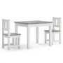 Children's table and chairs set, 3 pieces, white and gray MDF by vidaXL, Baby and Toddler Furniture Sets - Ref: Foro24-10409,...