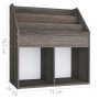 Revistero de niños madera ingeniería gris y Sonoma 71x30x78,5cm de vidaXL, Revisteros - Ref: Foro24-339526, Precio: 52,02 €, ...