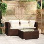 3-teiliges Gartenmöbel-Set und braune synthetische Rattankissen von vidaXL, Gartensets - Ref: Foro24-317499, Preis: 220,91 €,...