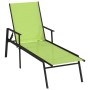 Steel and green textilene sun lounger by vidaXL, Loungers - Ref: Foro24-317598, Price: 110,64 €, Discount: %