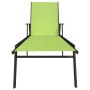 Steel and green textilene sun lounger by vidaXL, Loungers - Ref: Foro24-317598, Price: 110,64 €, Discount: %