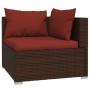 2-Sitzer-Sofa mit braunen synthetischen Rattankissen von vidaXL, Gartensets - Ref: Foro24-317542, Preis: 177,95 €, Rabatt: %