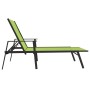 Steel and green textilene sun lounger by vidaXL, Loungers - Ref: Foro24-317598, Price: 110,64 €, Discount: %