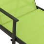 Steel and green textilene sun lounger by vidaXL, Loungers - Ref: Foro24-317598, Price: 110,64 €, Discount: %