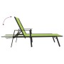 Steel and green textilene sun lounger by vidaXL, Loungers - Ref: Foro24-317598, Price: 110,64 €, Discount: %