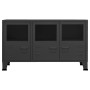 Industrial black metal and glass sideboard 105x35x62 cm by vidaXL, Sideboards - Ref: Foro24-339608, Price: 102,99 €, Discount: %