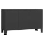 Industrial black metal and glass sideboard 105x35x62 cm by vidaXL, Sideboards - Ref: Foro24-339608, Price: 102,99 €, Discount: %