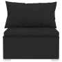 3-seater sofa with black synthetic rattan cushions by vidaXL, Garden sets - Ref: Foro24-317522, Price: 340,26 €, Discount: %