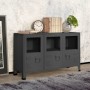 Industrieanrichte Metall und Glas anthrazitgrau 105x35x62 cm von vidaXL, Sideboards - Ref: Foro24-339610, Preis: 145,45 €, Ra...