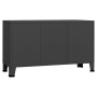 Industrial metal and anthracite gray glass sideboard 105x35x62 cm by vidaXL, Sideboards - Ref: Foro24-339610, Price: 139,14 €...