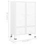 Armario industrial acero blanco 67x35x107 cm de vidaXL, Armarios roperos - Ref: Foro24-339611, Precio: 165,76 €, Descuento: %