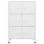 White metal industrial storage trunk 75x40x115 cm by vidaXL, Storage trunks - Ref: Foro24-339629, Price: 158,82 €, Discount: %