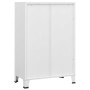 Baúl de almacenaje industrial metal blanco 75x40x115 cm de vidaXL, Baúles de almacenamiento - Ref: Foro24-339629, Precio: 158...