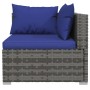 2-Sitzer-Sofa mit grauen synthetischen Rattankissen von vidaXL, Gartensets - Ref: Foro24-317564, Preis: 171,31 €, Rabatt: %