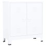 Baúl de almacenaje industrial acero blanco 90x40x100 cm de vidaXL, Baúles de almacenamiento - Ref: Foro24-339624, Precio: 167...