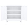 Baúl de almacenaje industrial acero blanco 90x40x100 cm de vidaXL, Baúles de almacenamiento - Ref: Foro24-339624, Precio: 167...