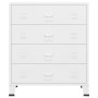 Industrielle Kommode aus weißem Metall 78x40x93 cm von vidaXL, Schubladen - Ref: Foro24-339616, Preis: 198,00 €, Rabatt: %