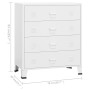 White metal industrial drawer unit 78x40x93 cm by vidaXL, Drawers - Ref: Foro24-339616, Price: 198,00 €, Discount: %